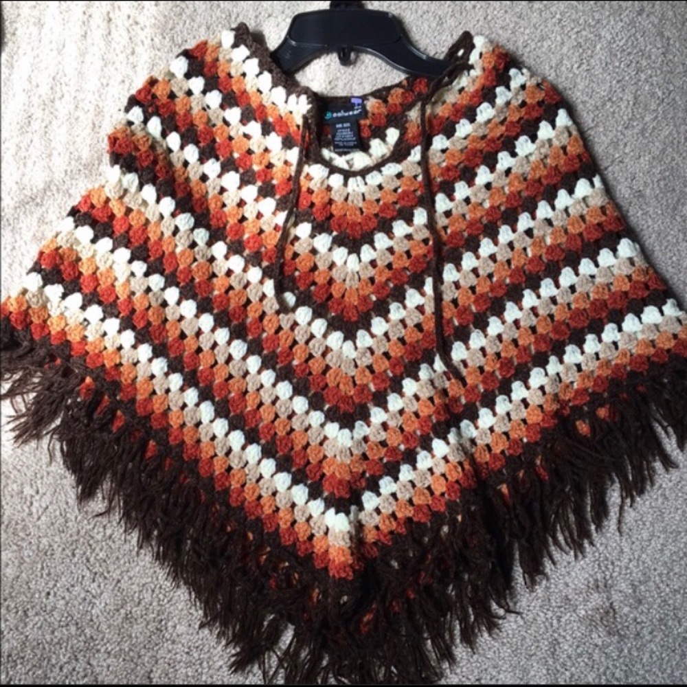 Fall colored poncho